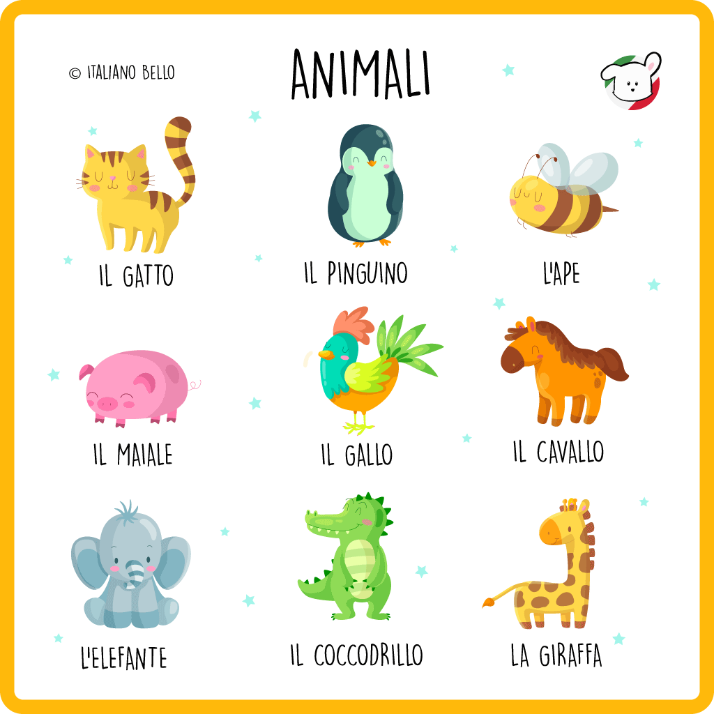 Tiere auf Italienisch