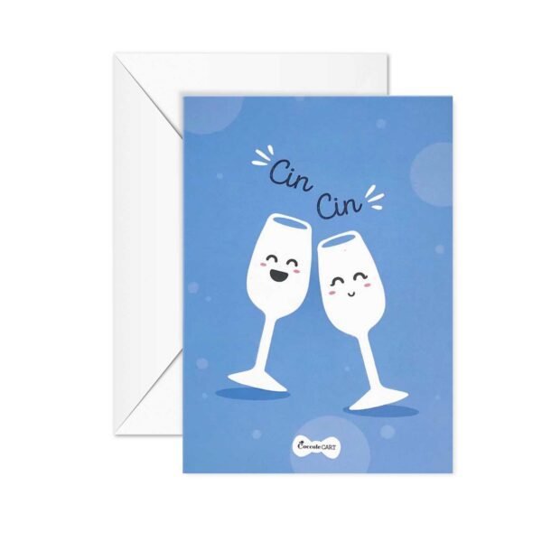 Coccole CART Glückwunschkarte zum Hochzeitstag – Cin cin