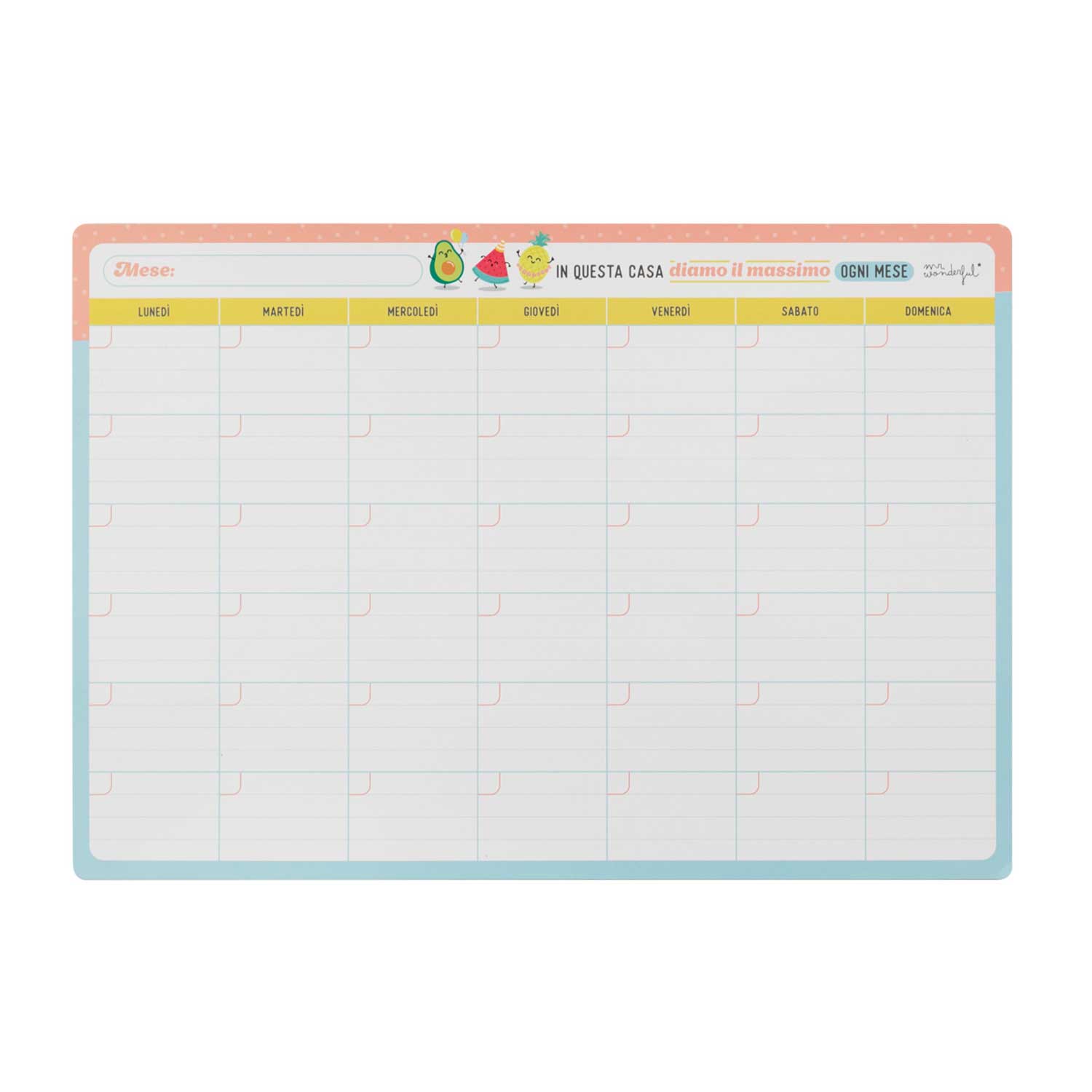 Planner mensile tipo lavagnetta magnetica cover • Calendari