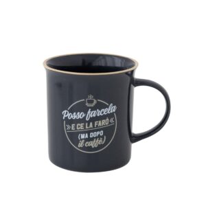 Mr. Wonderful Tasse für Kaffeejunkies auf Italienisch – Ce la farò! Ma dopo il caffè