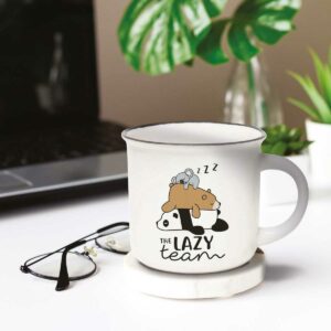 LEGAMI Cup puccino The Lazy Team | Geschenkideen für Panda-Fans