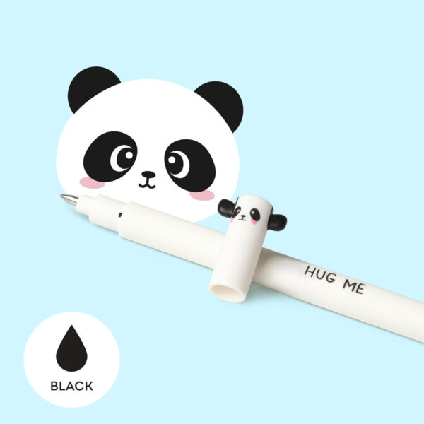 LEGAMI Loeschbarer Gelstift Panda – schwarze Tinte | Löschbarer Gelstift Panda – schwarz