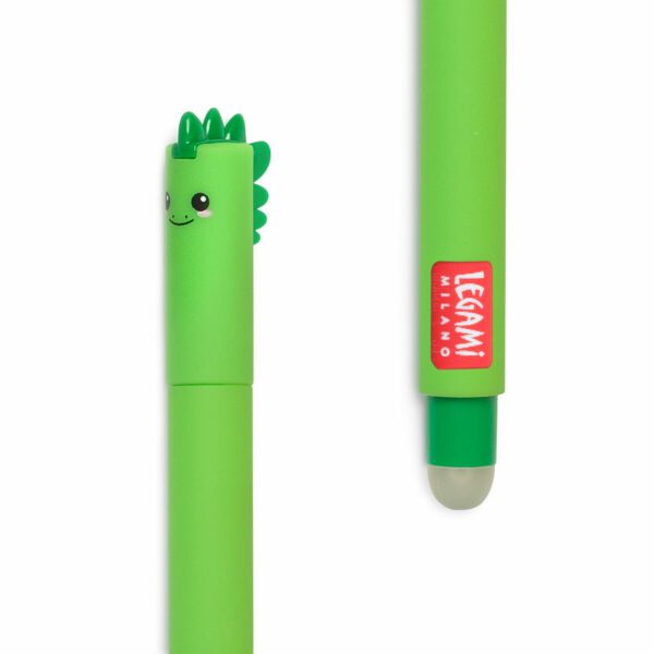 LEGAMI Löschbarer Gelstift Dino – grüne Tinte 2 | Erasable Gel Pen Dino – green