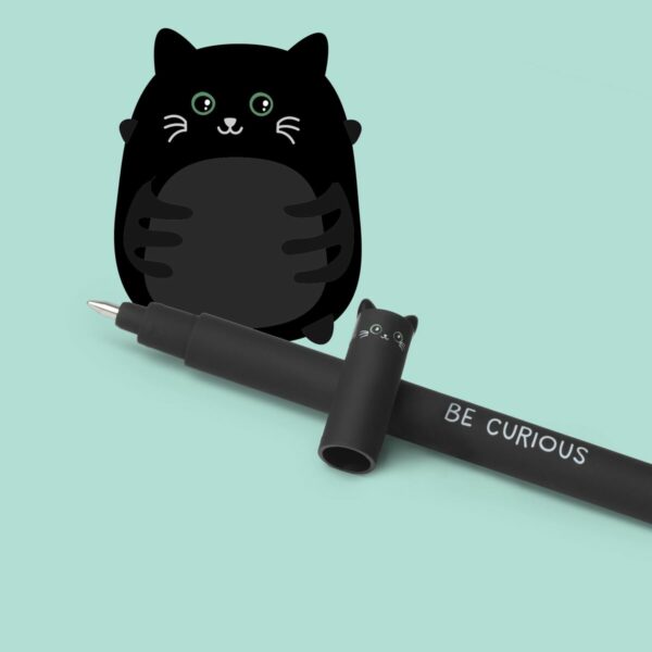 LEGAMI Löschbarer Gelstift Katze – schwarze Tinte 2 | Löschbarer Gelstift Katze – schwarz