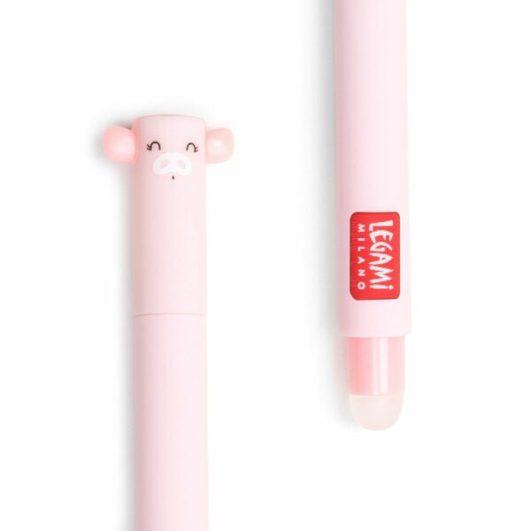 LEGAMI Löschbarer Gelstift Piggy – Tinte in pink 2 | Löschbarer Gelstift Piggy – pink