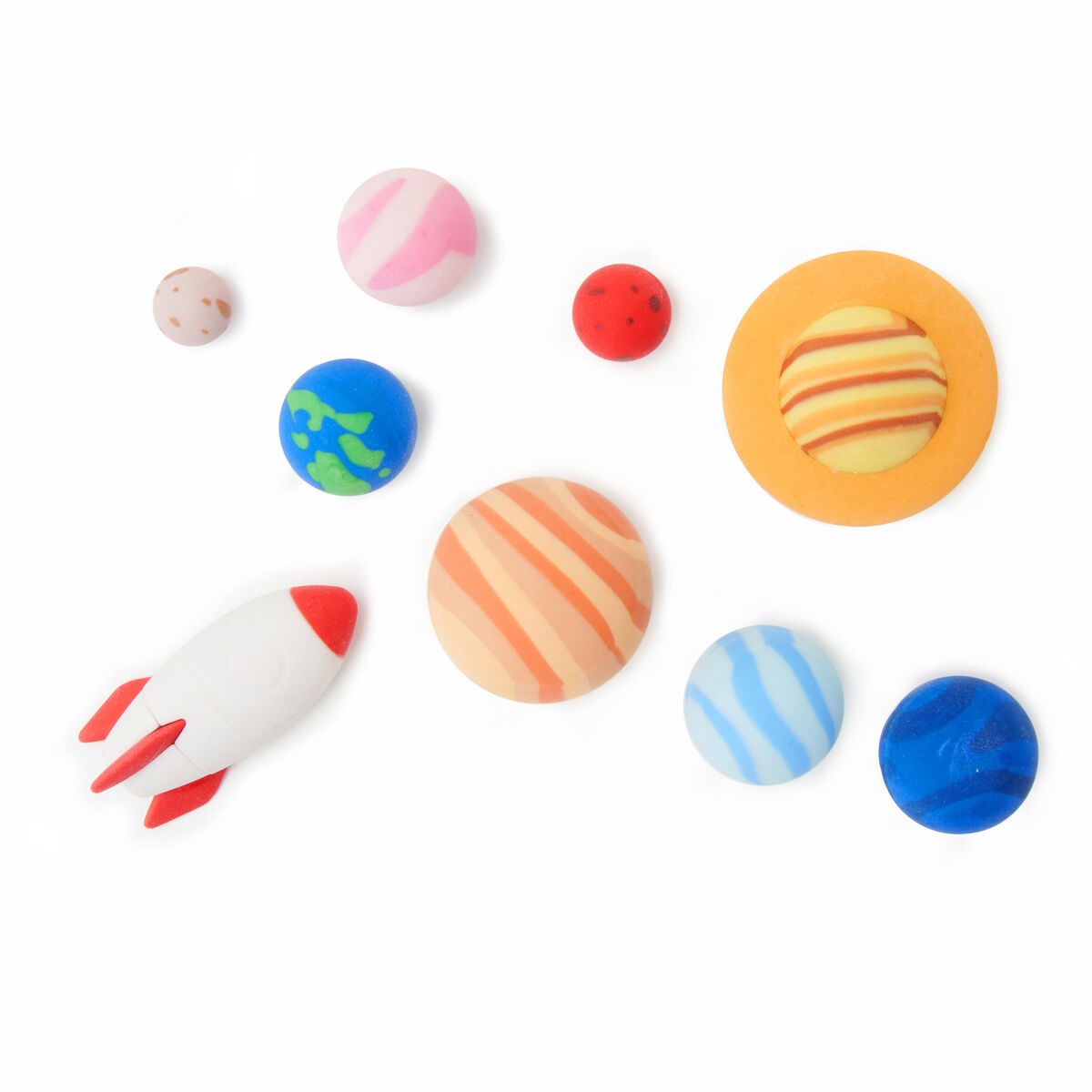 LEGAMI Set of 9 Erasers – Solar System
