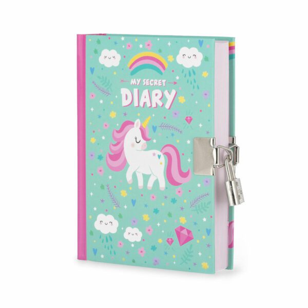 LEGAMI Geheimes Tagebuch mit Schloss Einhorn 3 1 | Secret Diary with Padlock Unicorn
