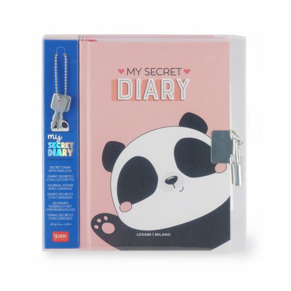 LEGAMI Geheimes Tagebuch mit Schloss Panda 4 1 | Geheimes Tagebuch mit Schloss Panda