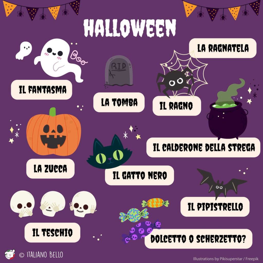 vocabolario italiano halloween • Halloween