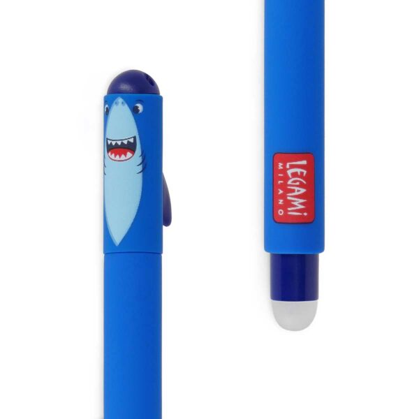 LEGAMI Loeschbarer Gelstift Shark – blaue Tinte 2 | Löschbarer Gelstift Shark – blau