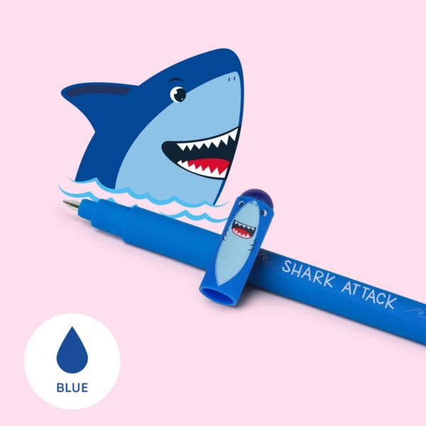 LEGAMI Loeschbarer Gelstift Shark – blaue Tinte 3 | Löschbarer Gelstift Shark – blau