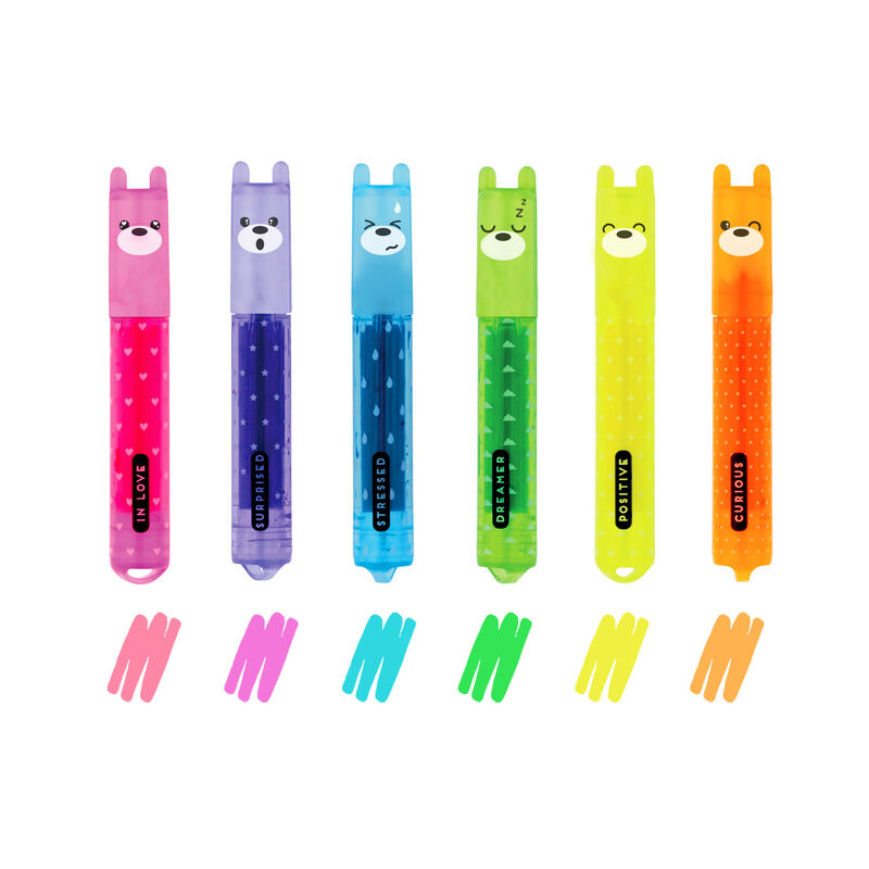LEGAMI Mini-Textmarker Teddy's Mood – Multicolor