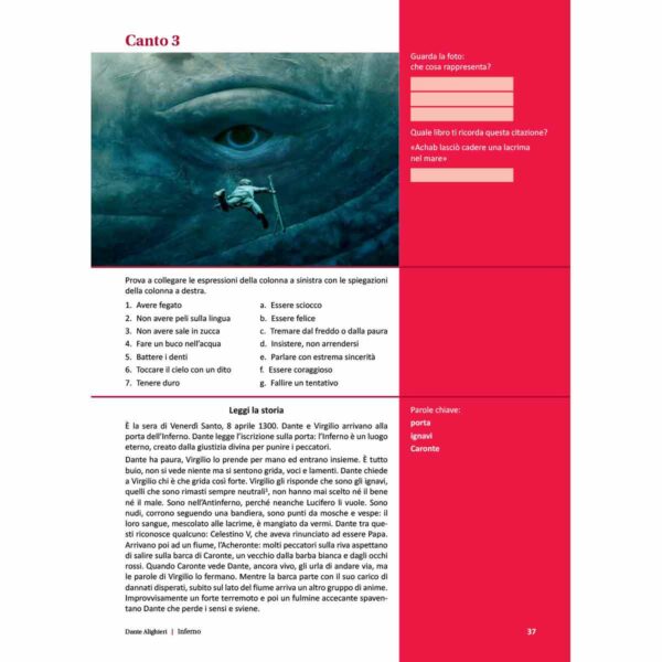 Dante Inferno Canto 3 edizioni Edilingua 1 | La Divina Commedia per stranieri - Inferno, B1+/C2
