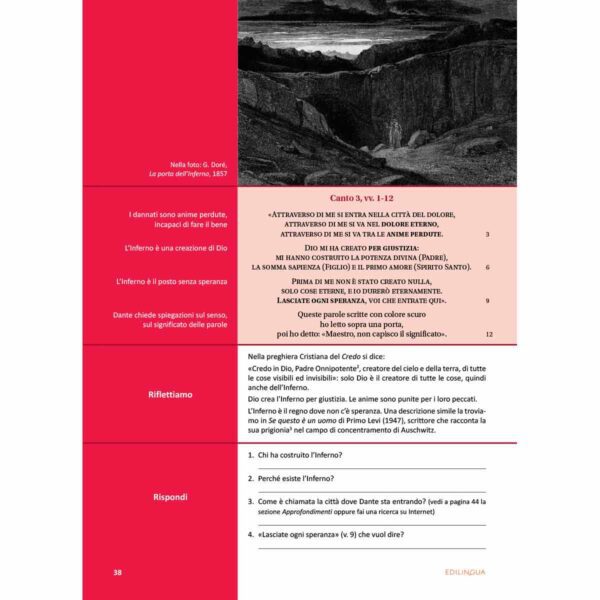 Dante Inferno Canto 3 edizioni Edilingua 2 | La Divina Commedia per stranieri - Inferno, B1+/C2