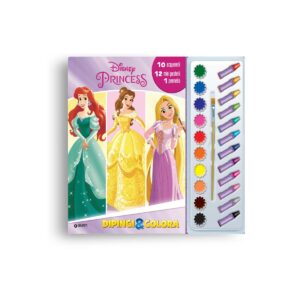 Disney Princess Dipingi & colora – Con 10 acquerelli. Con 12 pastelli a cera