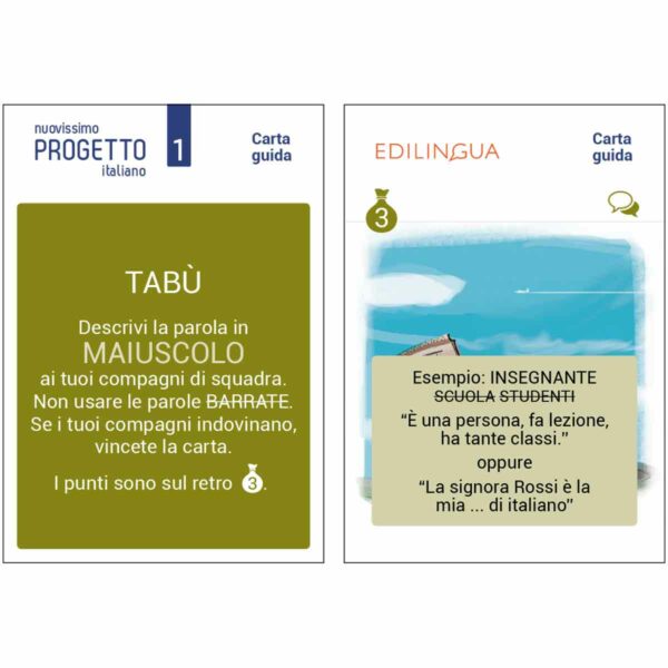 Edilingua Gioco di società Nuovissimo Progetto italiano 1 Carte 4 | Gioco di società Nuovissimo Progetto italiano 1 (A1-A2)