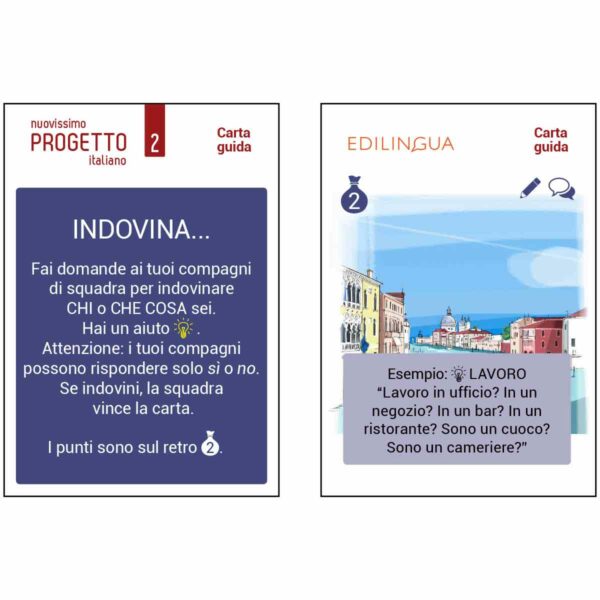 Edilingua Gioco di società Nuovissimo Progetto italiano 2 Carte 2 | Gioco di società Nuovissimo Progetto italiano 2 (B1-B2)