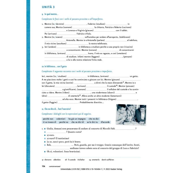 Hueber UniversItalia 2.0 B1 B2 deutsche Ausgabe Unita 3 Arbeitsbuch 4 | UniversItalia 2.0 B1/B2 (deutsche Ausgabe)