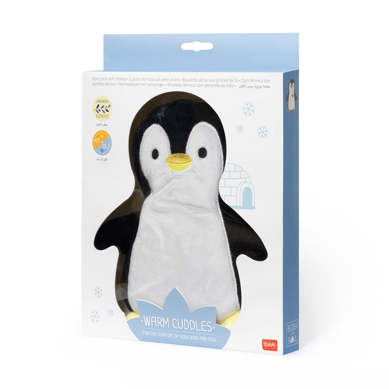 LEGAMI Warm Cuddles – Penguin Heat Pillow with Linseed