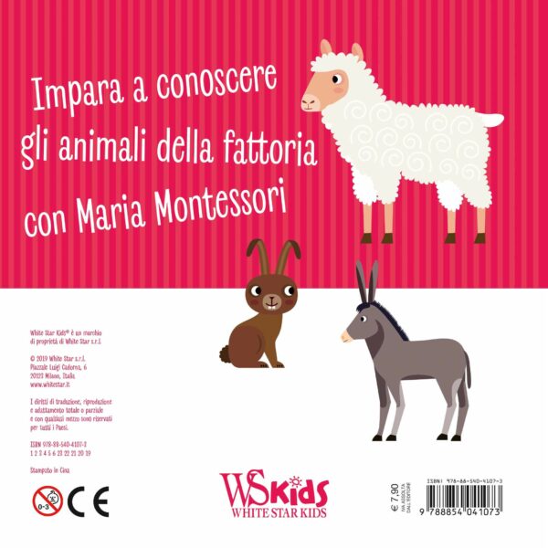 Montessori un mondo di conquiste – Il mio primo libro degli animali della fattoria Back 1 | Il mio primo libro degli animali della fattoria