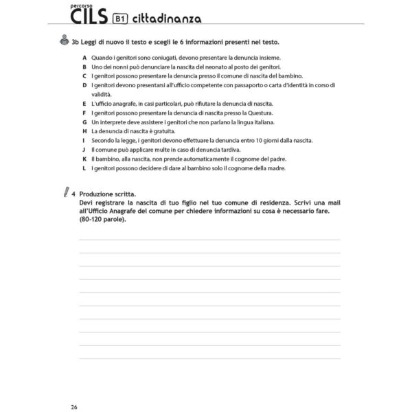 PERCORSO CILS B1 CITTADINANZA PDF 6 | Percorso CILS Cittadinanza (B1): Test di preparazione + audio scaricabile