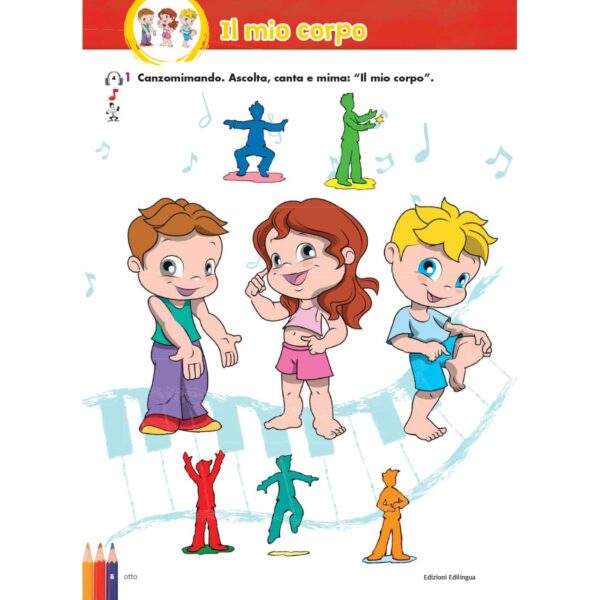 Piccolo e forte A Unita Introduttiva 1 e 2 PDF sfogliabile 8 | Piccolo e forte! A (per bambini di 4-6 anni)