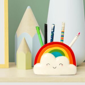 LEGAMI Desk Friends Stiftehalter aus Keramik – Regenbogen 2 • Notizhefte, Stifte, Kalender und mehr