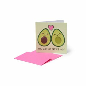 LEGAMI Mini-Glückwunschkarte für deine bessere Hälfte – Avocado Love