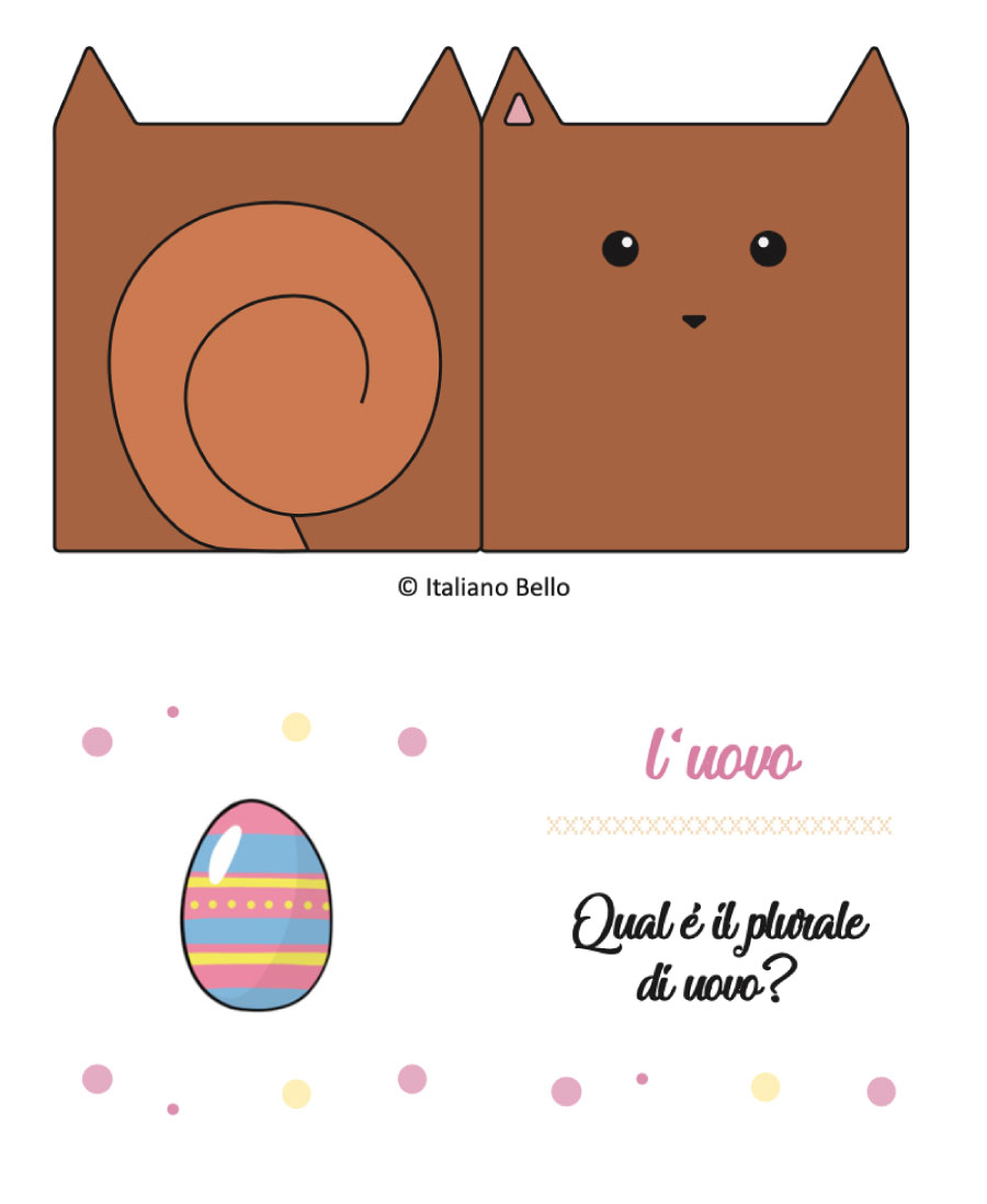 calendario pasqua foto | DIY Calendario di Pasqua italiano per bambini e studenti creativi (A1)