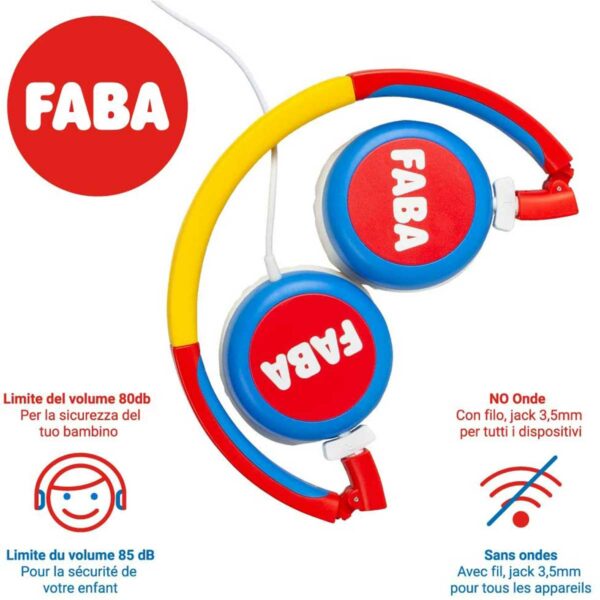 FABA Cuffie Audio Colorate per Bambini 3 | FABA Cuffie Audio Colorate per Bambini