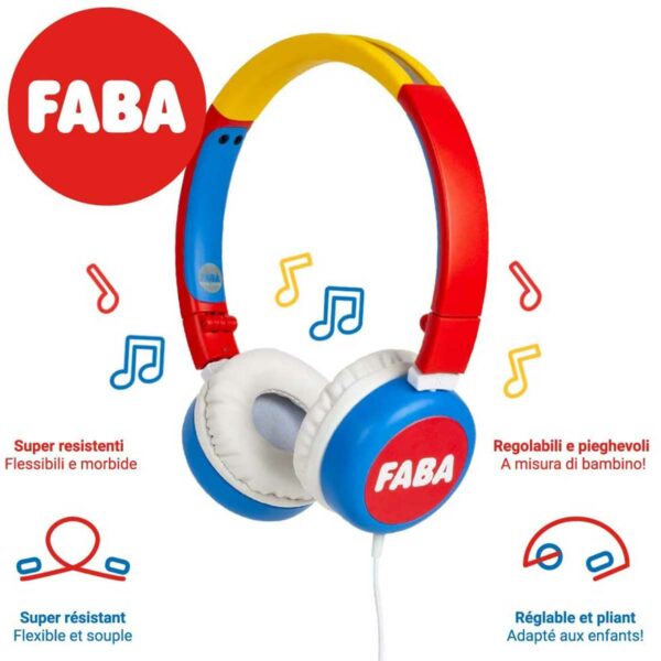 FABA Cuffie Audio Colorate per Bambini 4 | FABA Cuffie Audio Colorate per Bambini