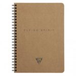 Clairefontaine Flying Spirit Notebook Brown with Double Spiral – A5 lined