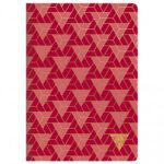 Clairefontaine Neo Deco Notebook Triangles ruby red – A5 lined