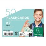 50 flashcard con anello Exacompta – A7 a righe