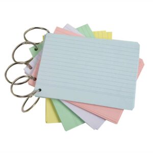 Exacompta 50 Flashcards with Ring – A7 lined
