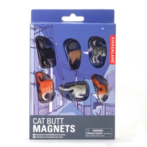 KIKKERLAND Kuehlschrankmagnete Katzenpo – Set mit 6 Magneten | Kühlschrankmagnete Katzenpo – Set mit 6 Magneten