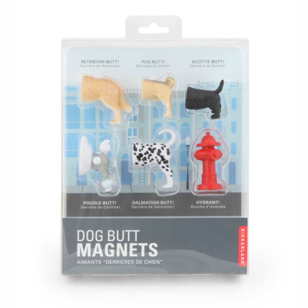 MG17 Dog butt magnets packaging | Kühlschrankmagnete Hundepo – Set mit 6 Magneten