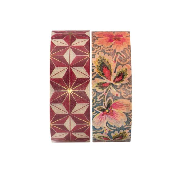 Paperblanks Hishi Bukett auf Elfenbein Washi Tapes Back | Hishi/Filigree Floral Ivory Washi Tapes