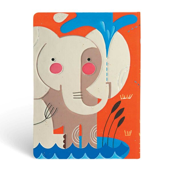 Paperblanks Notizbuch Babyelefant – Midi Back | Babyelefant – Notizbuch Midi (17×12 cm), liniert