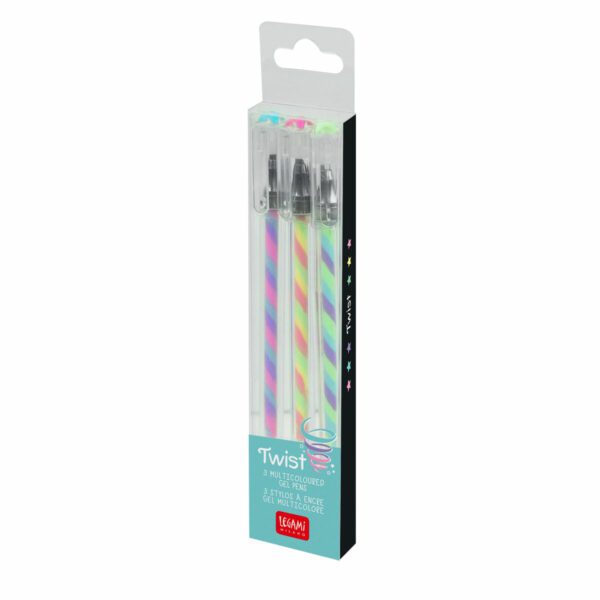 LEGAMI Set mit 3 mehrfarbigen Gelstiften – Twist 2 | Set of 3 Multicoloured Gel Pens – Twist