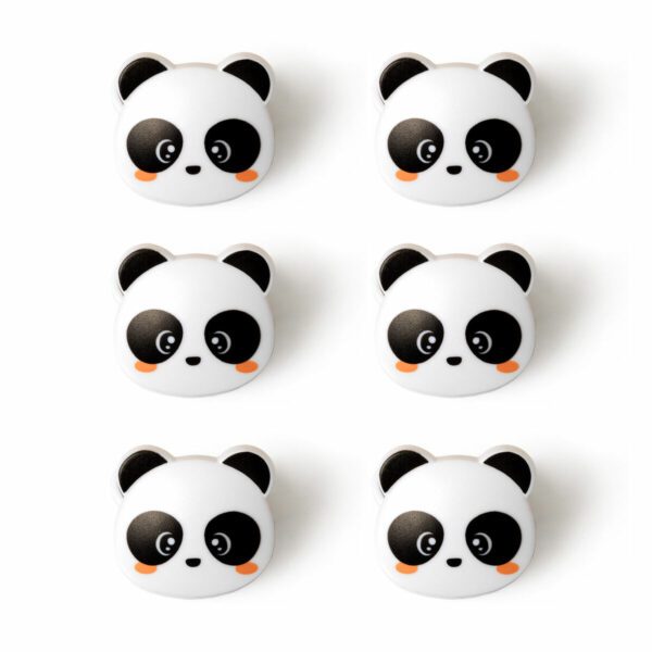 LEGAMI Set mit 6 Beutel Clips Panda 2 | Set mit 6 Beutel-Clips Panda