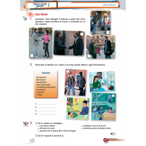 Progetto italiano Junior 1 – Libro di classe Unità 1 prima parte 6 | Progetto italiano Junior 1 – Libro di classe & Quaderno degli esercizi (+ DVD)