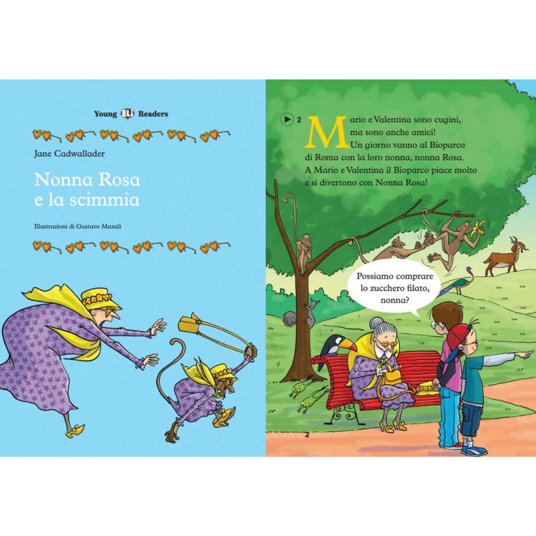 ELI – Nonna Rosa e la scimmia Livello 1 100 parole Pre A1 1 | Lektüren für den Italienischunterricht mit Kindern
