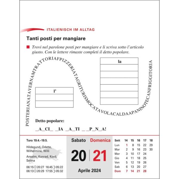 Harenberg Italienisch Sprachkalender 2024 11 | Harenberg Italienisch Sprachkalender 2024