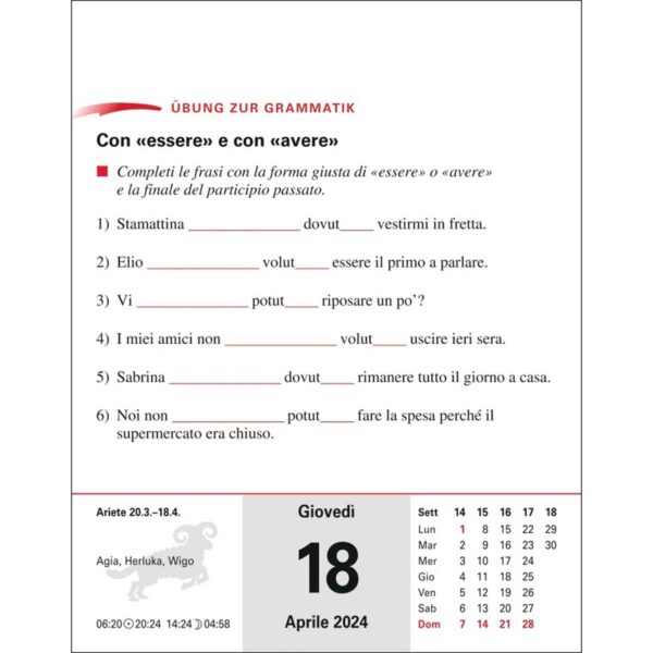 Harenberg Italienisch Sprachkalender 2024 7 | Harenberg Italienisch Sprachkalender 2024
