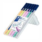 STAEDTLER fiber-tip pens triplus color "MY pastel COLOURS" in a case of 6