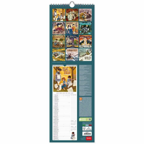 LEGAMI Book Lover Wandkalender 2023 – 16 x 49 cm 3 | Book Lover Wandkalender 2023 – 16 x 49 cm