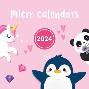 LEGAMI Cutie Animals Mikro Tischkalender 2024 – 58 x 53 cm 2 | Vocabolario