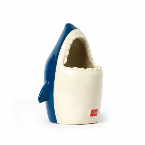 LEGAMI Desk Friends Stiftehalter aus Keramik – Shark 3 | Desk Friends Ceramic Pen Holder – Shark