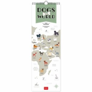LEGAMI Dogs of the World Wandkalender 2023 – 16 x 49 cm